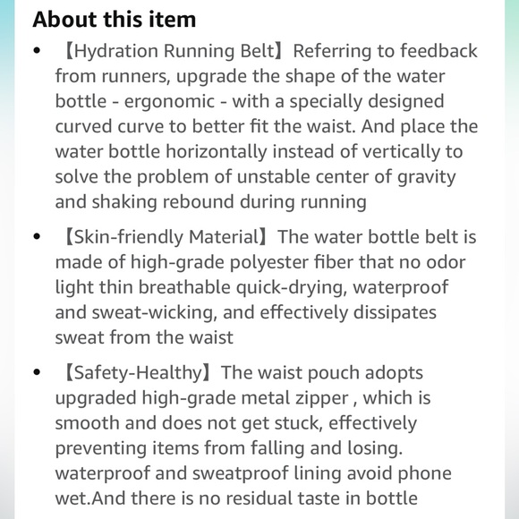 NEW Running Hydration Belt Fanny Pack with Water Bottle - Picture 10 of 16